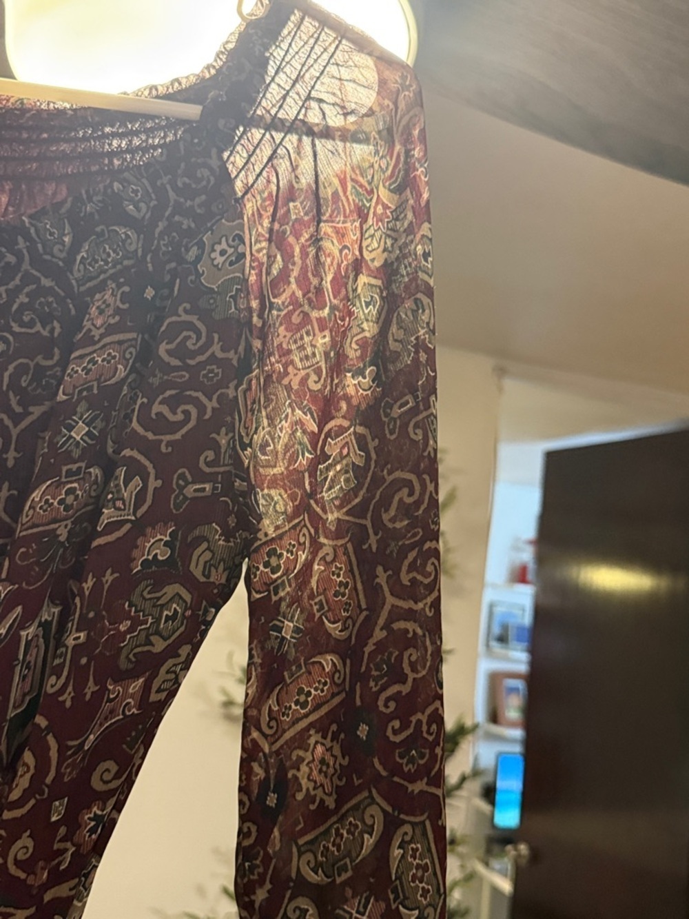Abercrombie & Fitch Maroon Paisley Maxi Dress - Picture 4 of 8